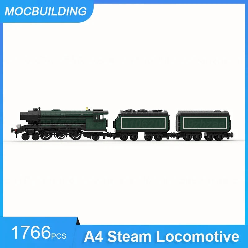Lner Class A4 Steam Locomotive Train Model MOC Building Blocks DIY Assemble Bricks Transportation Creative Toys Gifts 1766PCS