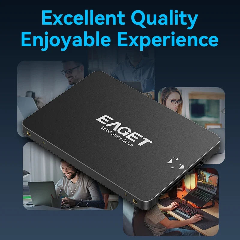 EAGET S205 2.5 Inch SATA III Internal SSD Solid State Drive 128GB 256GB 512GB 1TB for Laptop Desktop PC