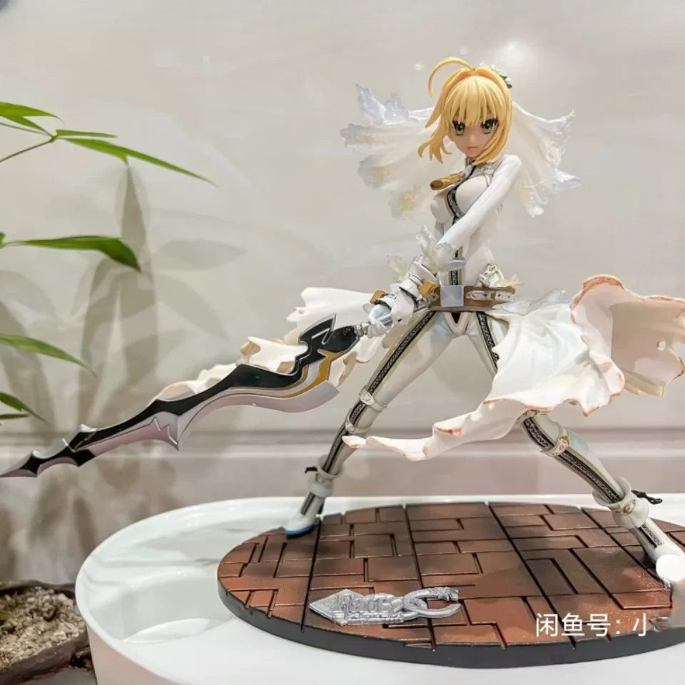 Fate/Extella Ccc Nero Claudius Saber Bride Wedding Dress Scale 22cm Pvc Action Figure Statue Collection Model Toys  Gifts