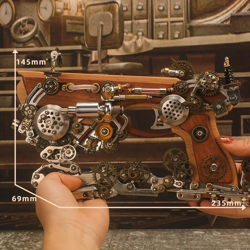3D Metal Three-Dimensional Archimedes Steam Crossbow Puzzle DIY Assembly Building Blocks Toys for Children Adult Gift