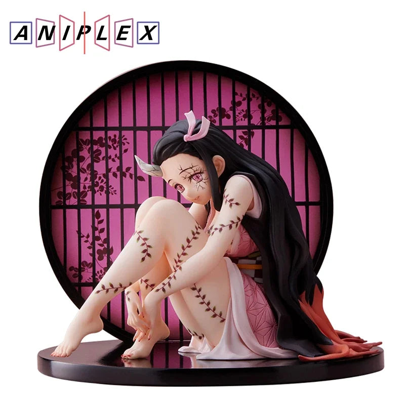 100% Original Aniplex Demon Killer Kamado Nezuko Oni Ver. Anime Characters Action Model Collection Image Brinquedos Toy Gifts