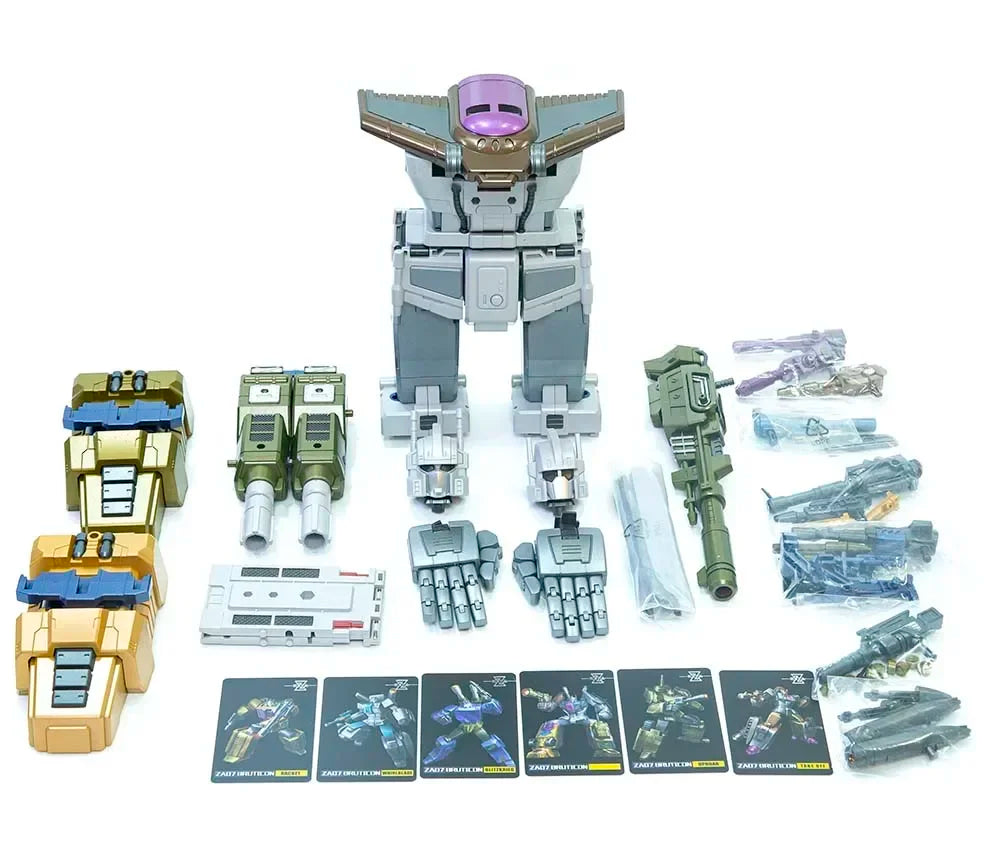 New Transformation Toys Robot Zeta Toys ZA-07 ZA07 Bruticon Bruticus chariot team Metal Chest Version Set of 5  Figure in stock
