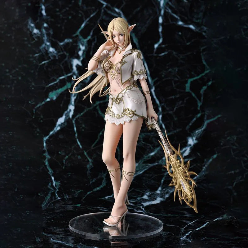 Genuine  Anime Figure White Elf/Drow Girl Mage Pvc Action Figures Collection Model Desktop Decoration  Trendy Toys In Stock