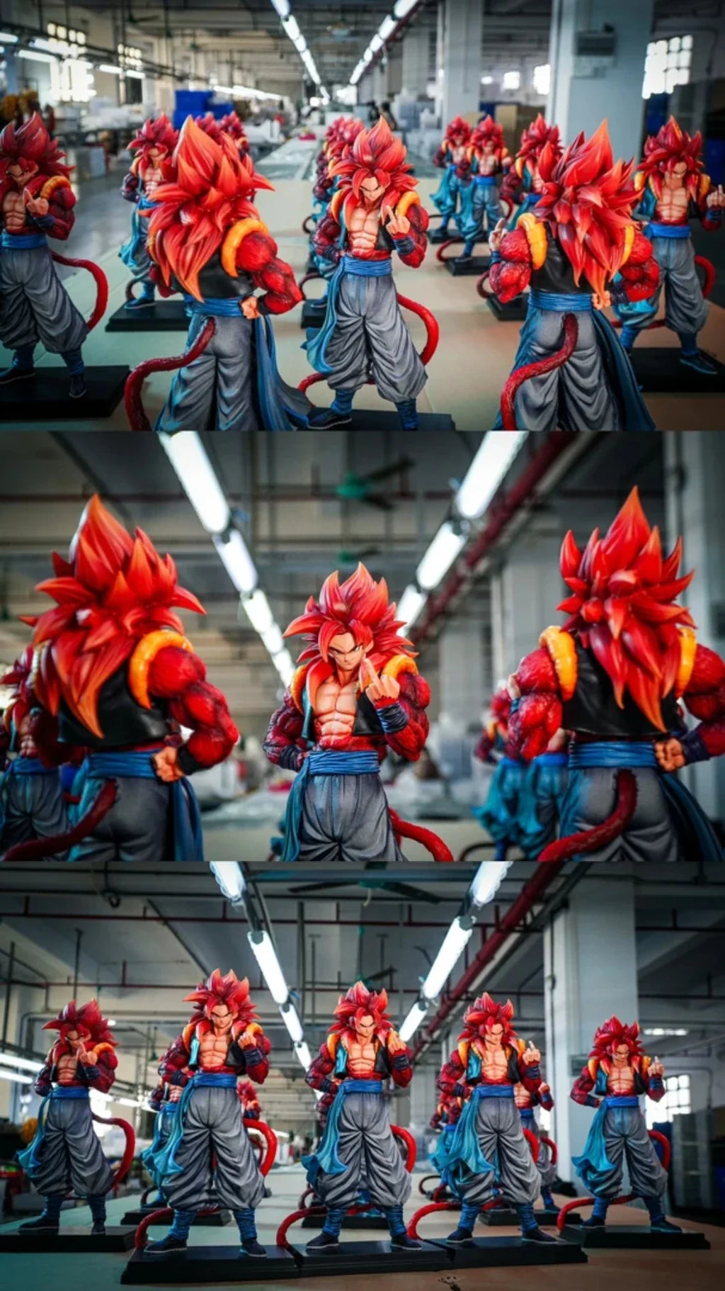 In Stock 30cm JT Dragon Ball Ssj4 Gogeta Figure Super Saiyan 4 Gogeta Anime Figure Collection Pvc Model Statue Toys Gifts