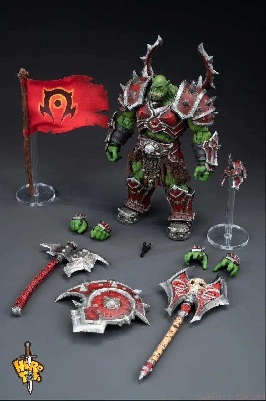 In Stock Hero Toys Orc Warchief Kor'Kron 19.5cm Articulated Action Figure Collectible Gifts