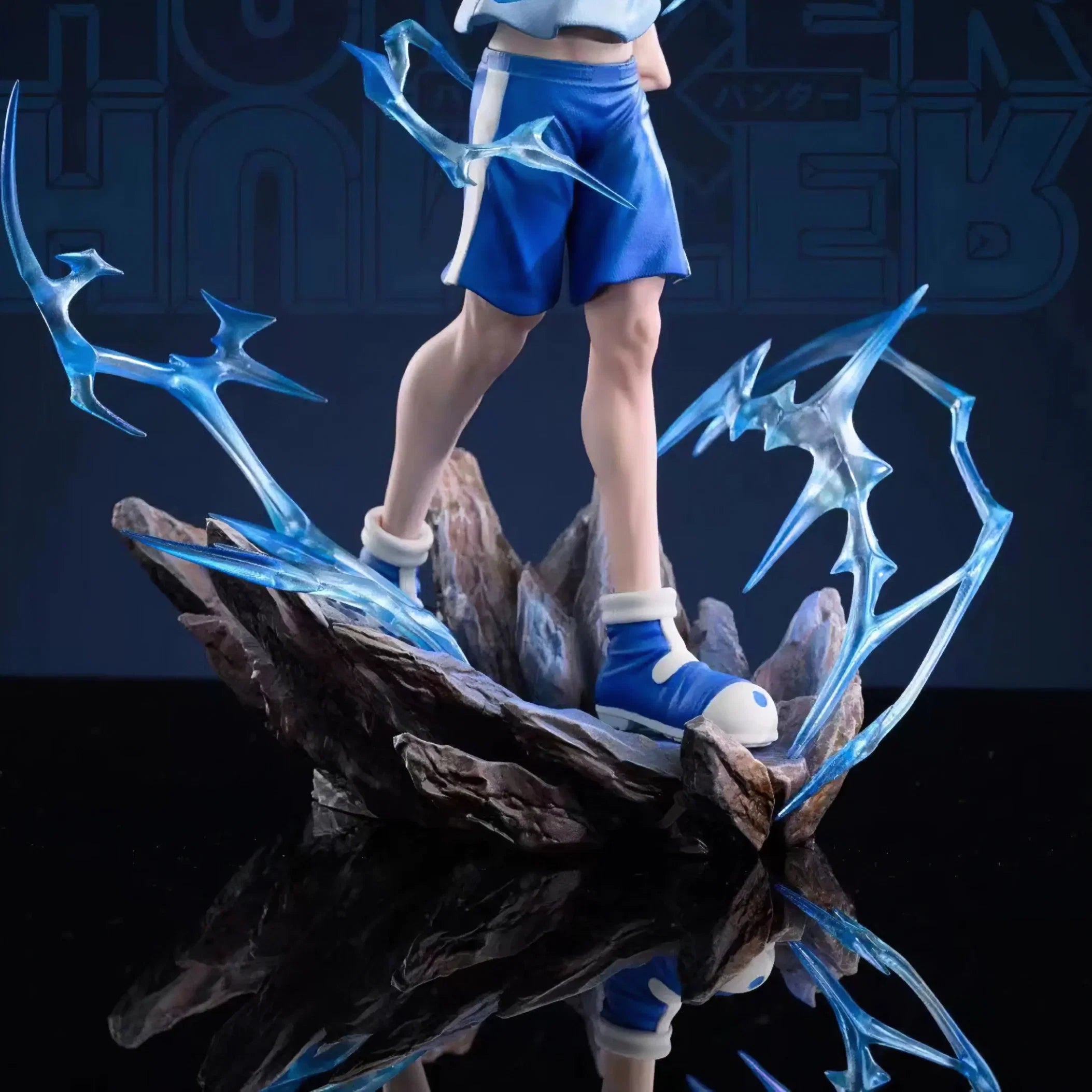 HUNTER×HUNTER Killua Zoldyck Anime Figure Stading Figurine With Special Effect Statue GK 23cm Model Collection Ornament Gift Toy