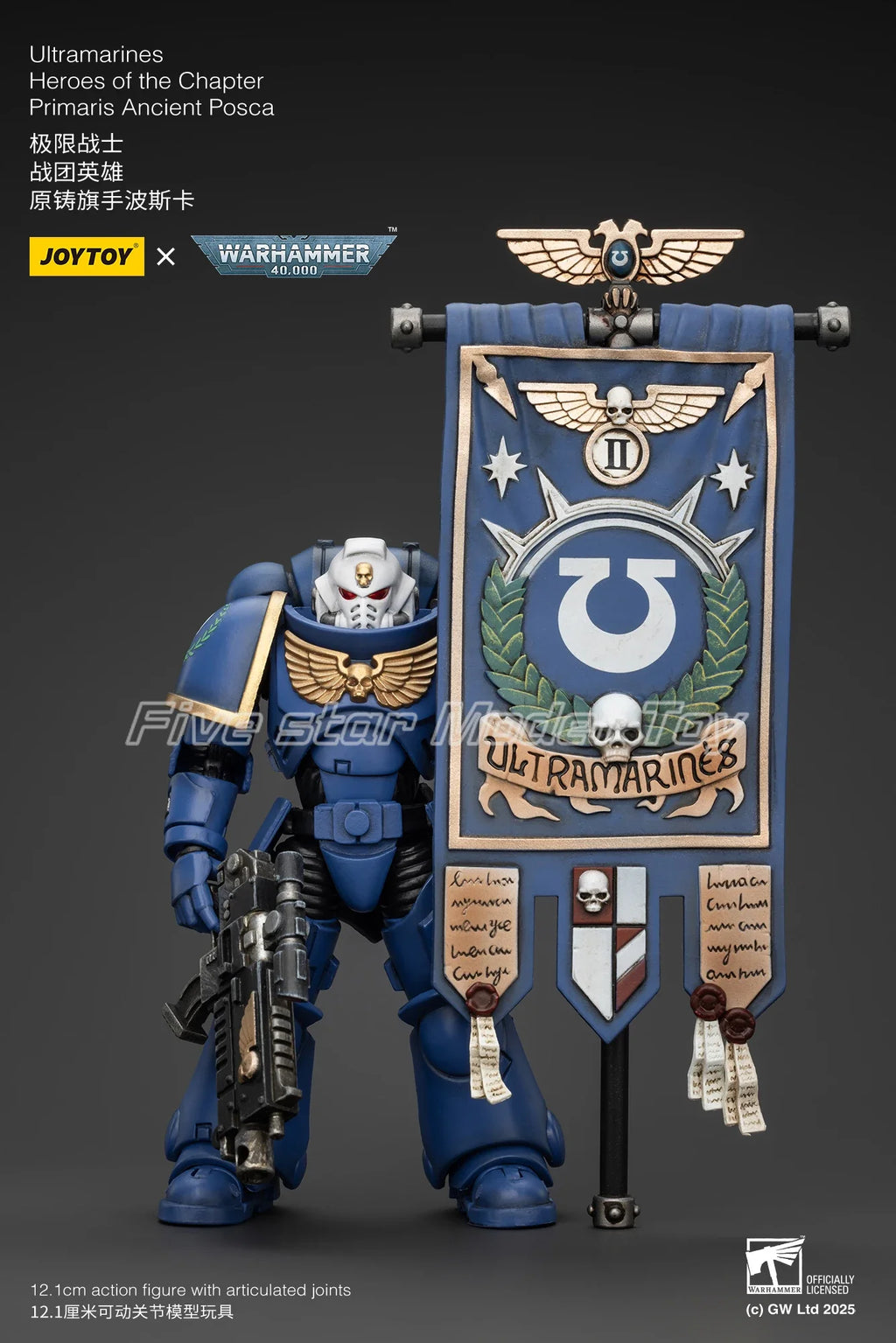 【FS】Original JOYTOY Warhammer 40K New Ultramarines Primaris Ancient Posca 1/18 Action Figure Models Anime Toys Gifts Collection