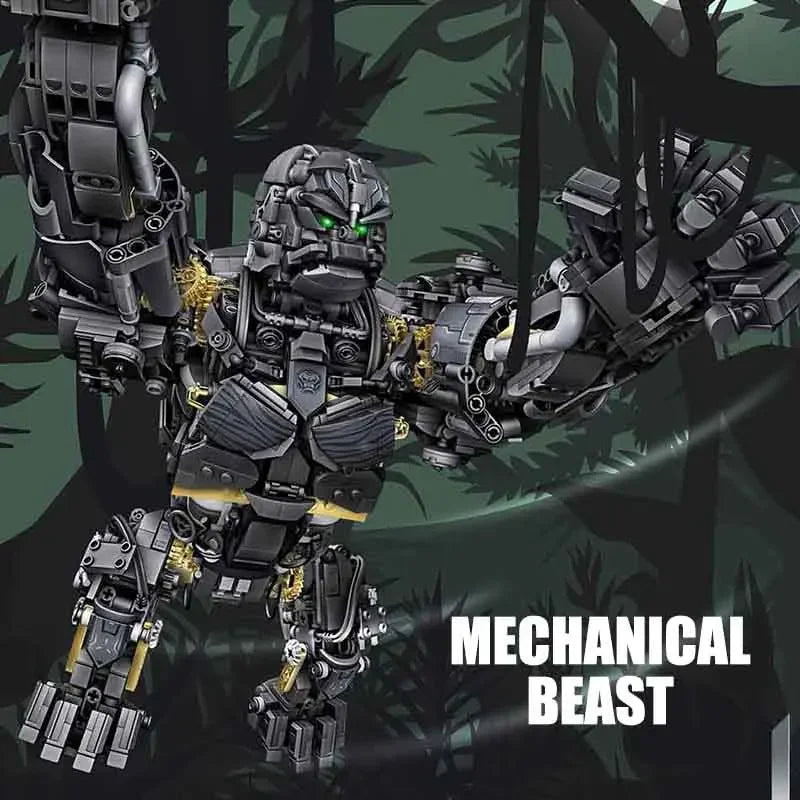 2086PCS MOC Mechanical Gorilla City Technical Transformation Robot Model Building Blocks DIY Bricks Toys For Childrens Boys Gift