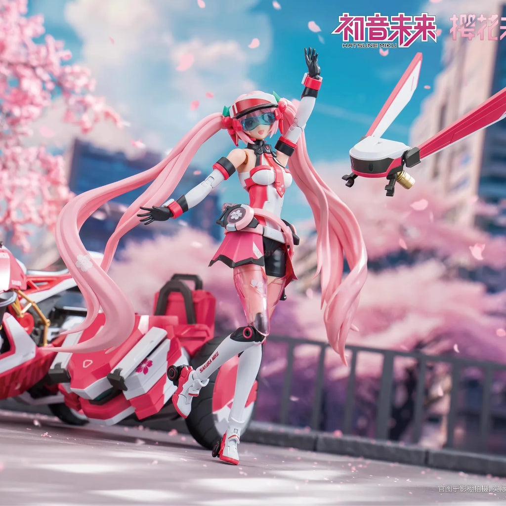 Hatsune Miku Assembly Model Pink Miku Action Figures Cherry Original Soskill 68001 Anime Girl Doll Customized Toy Gifts