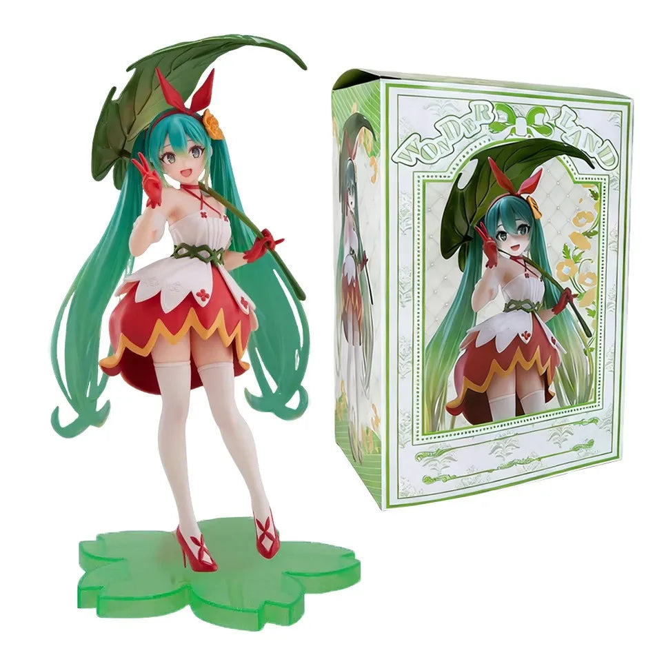 HOT Hatsune Miku Anime Figure Wonderland PVC Model Action Toy Thumbelina Ver. Desktop Decoration Dolls Ornaments Collection Gift