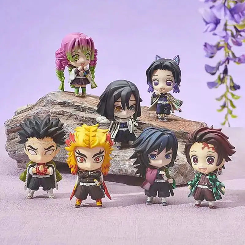 Demon Slayer Anime Figure Tanjiro Nezuko Figurine Zenitsu Inosuke PVC Model Toys Hashira Action Figure Room Decor for Gift