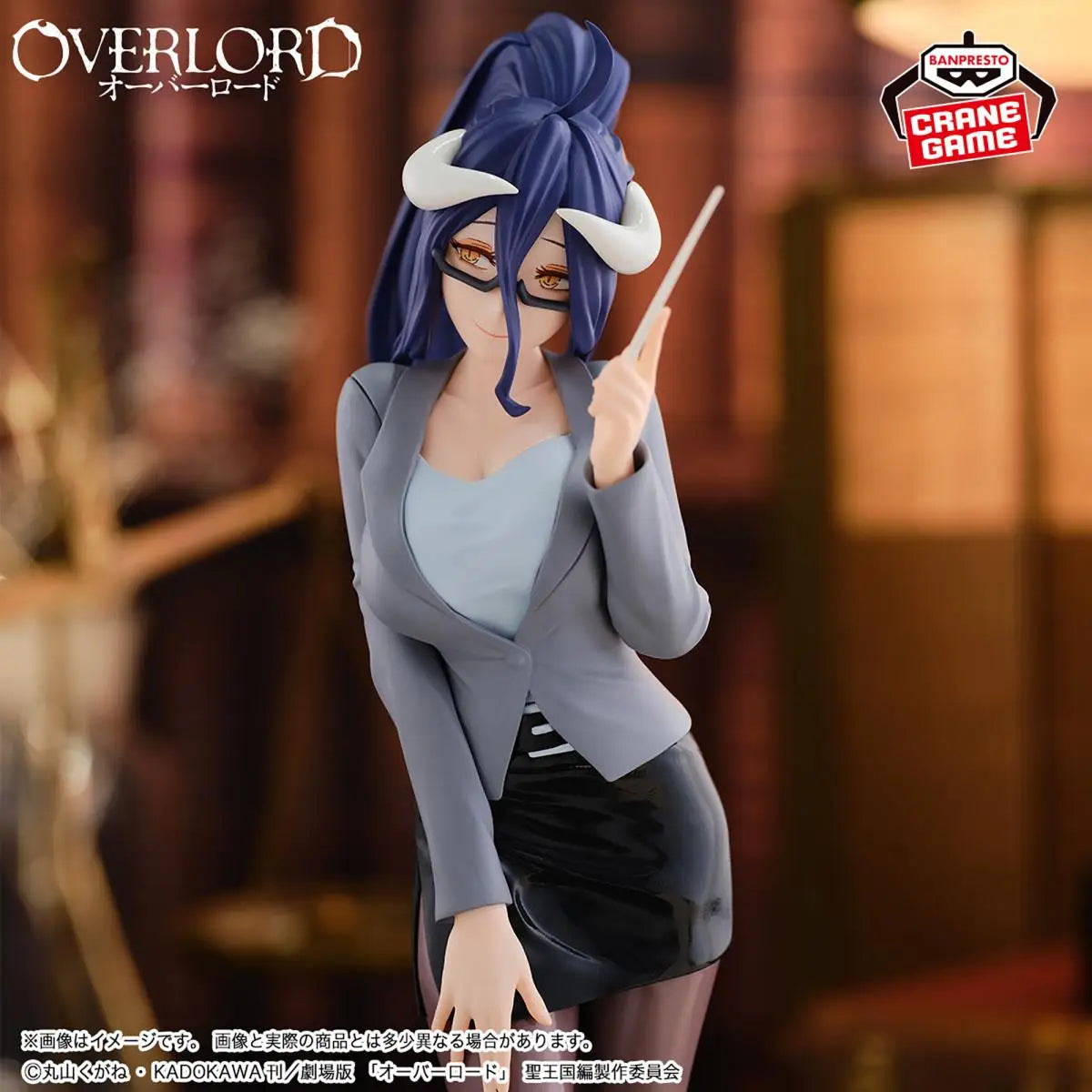 Original BANDAI NAMCO BANPRESTO Albedo Figure Teacher Style Ver. Overlord Anime Action Figures PVC Model Gifts Collectible Toys