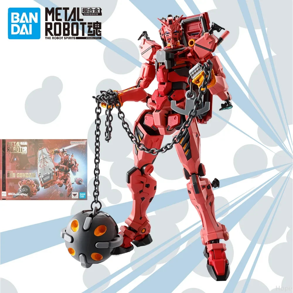 Officially Licensed BANDAI METAL ROBOT SPIRITS Mobile Suit Gundam GQuuuuuuX Red Gundam Figure Anime Action Model Genuine Toy