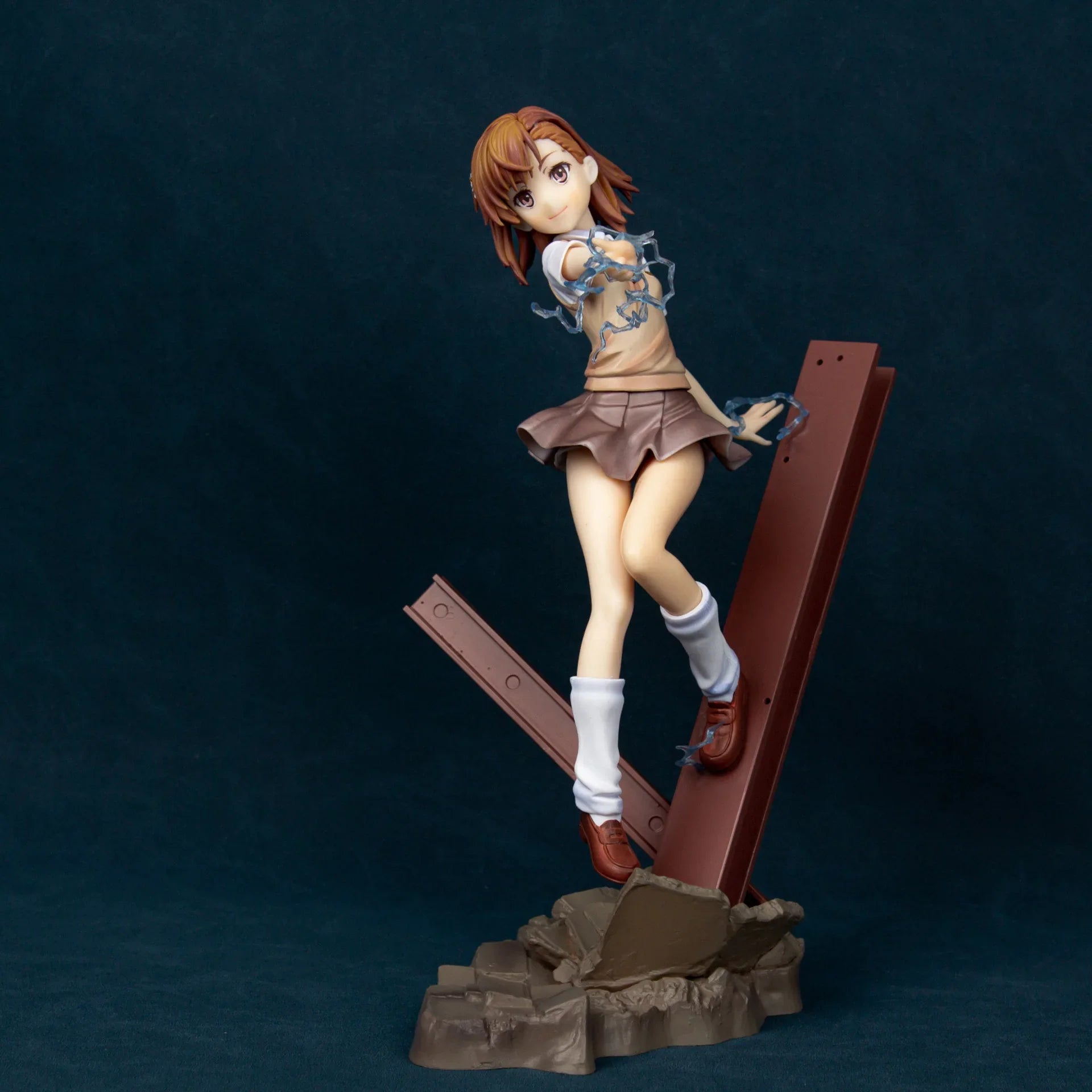 26cm Toaru Majutsu No Index Lv5 Railgun Misaka Mikoto Anime Girl Figure Model Statue Collection Desktop Decoration Ornament Toys