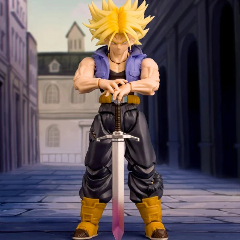 In Stock Demoniacal Fit Shf Dragon Ball Z Super Saiyan Action Figure Trunks The Boy From The Future Son of Tomorrow Model Toys