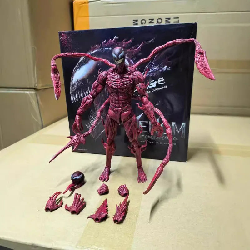 21cm Shf Venom Action Figure Toys Ko Carnage Horse Model Statue Collectible Ornaments Doll Christmas Children Gifts