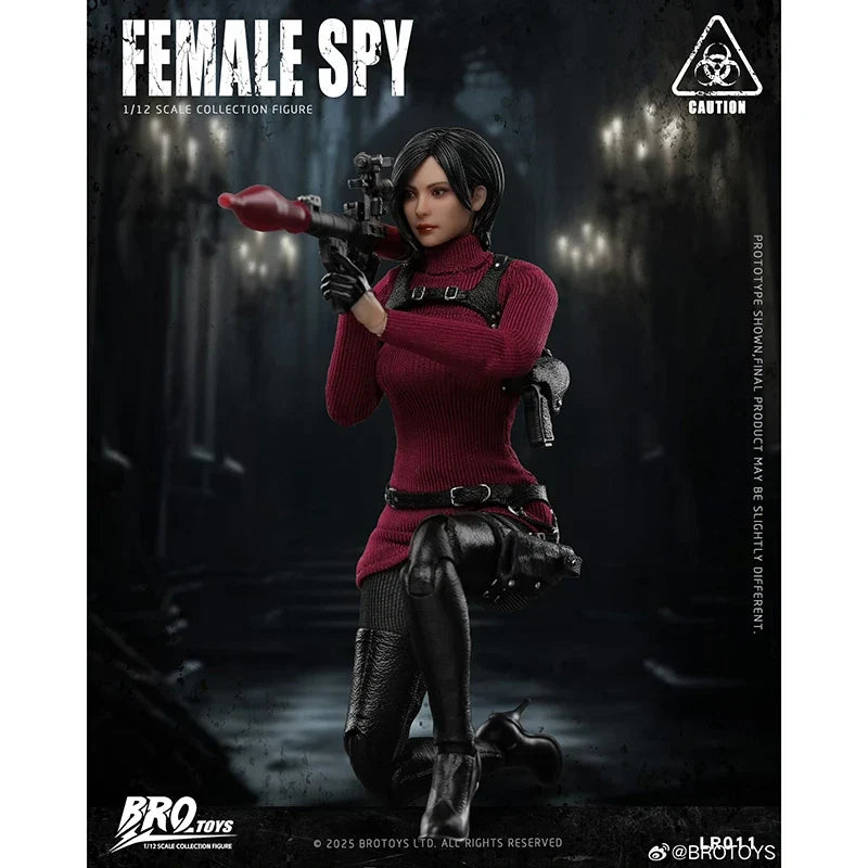 In Stock 100% Original Brotoys 1/12 LR011 Female Spy LR011 Zombie Evil Crisis Ada Wong with preorder bonus Anime Action Figures