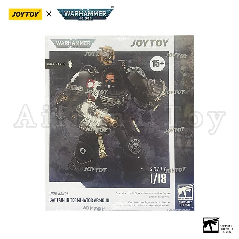 JOYTOY 1/18 Action Figure 40K Iron Hands Captain in Terminator Armour Anime Collection Military Model Toy
