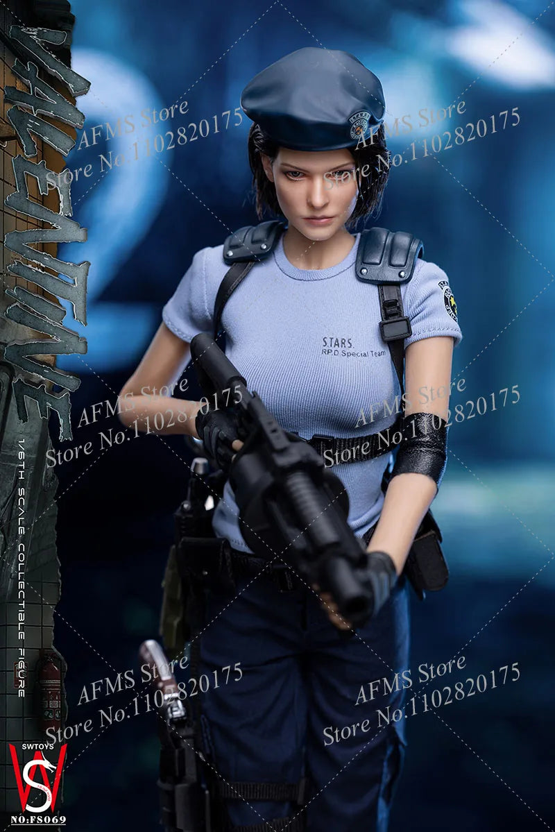 SWTOYS FS069 1/6 Scale Collectible Figure Smart Beautiful Female Police Officer Jill Full Set 12Inch Women Soldier Action Figure