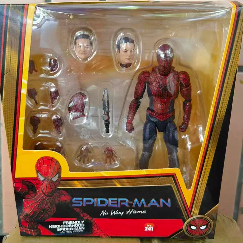 MAFEX No.241 Toby Maguire Spider-Man Action Figure - High-Quality Collectible Friendly Neighborhood Theme Toy Model