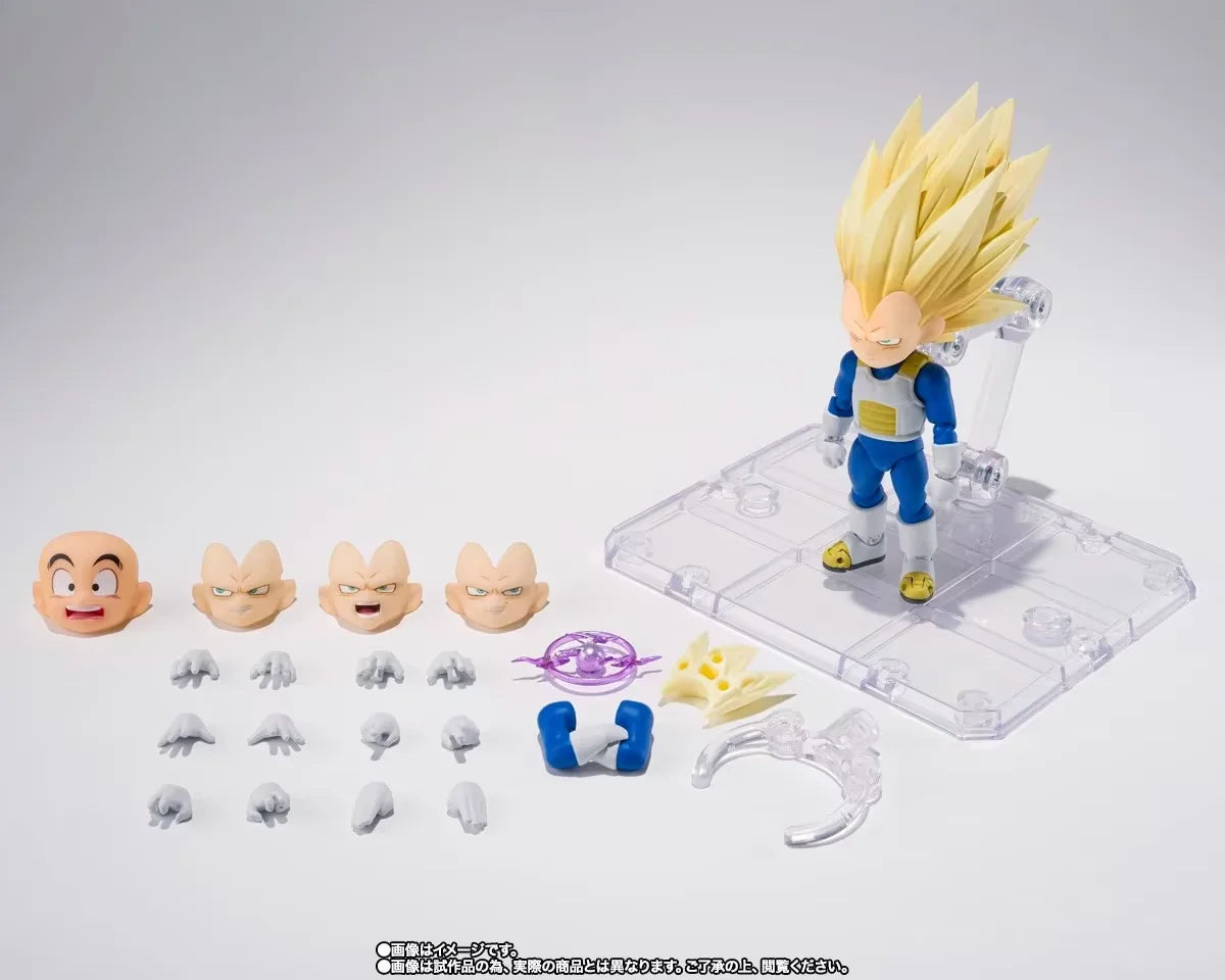 In Stock 100% Original Dragon Ball Shf Daima SSJ3 Vegeta Action Figures Sh Figuarts Daima Vegeta Anime Model Toys Kid Xmas Gifts
