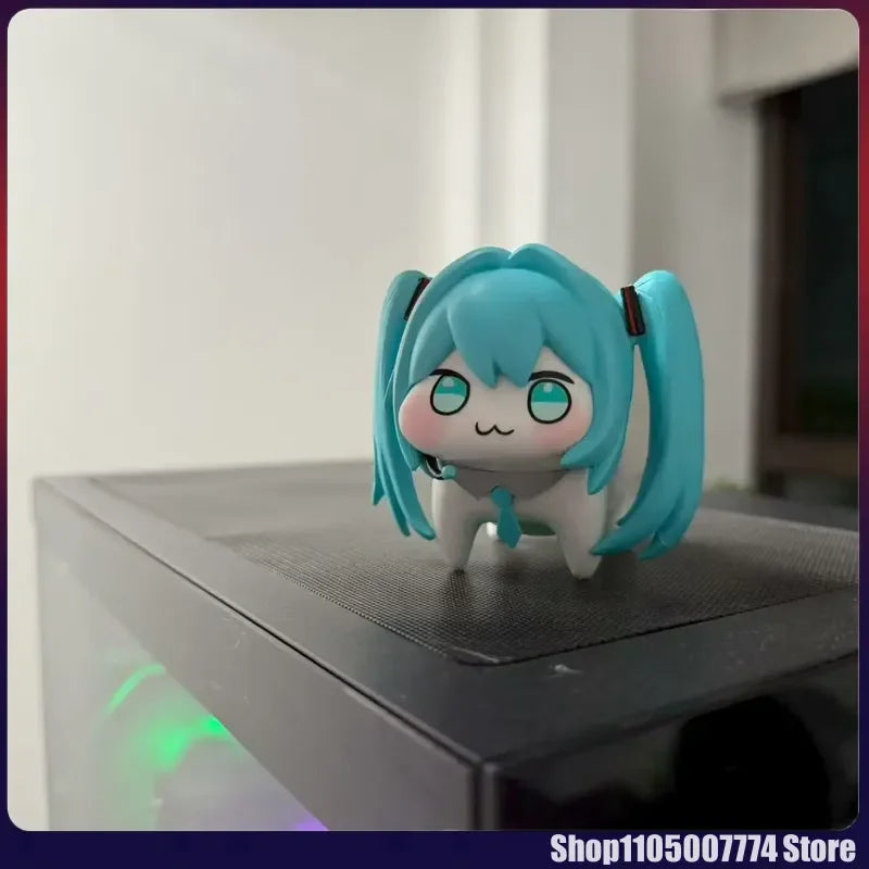 Doro Hatsune Miku Action Figures Q Version Pvc Anime Model Figures Kawaii Cartoon Cute Desktop Decoration Toy Doll Gift