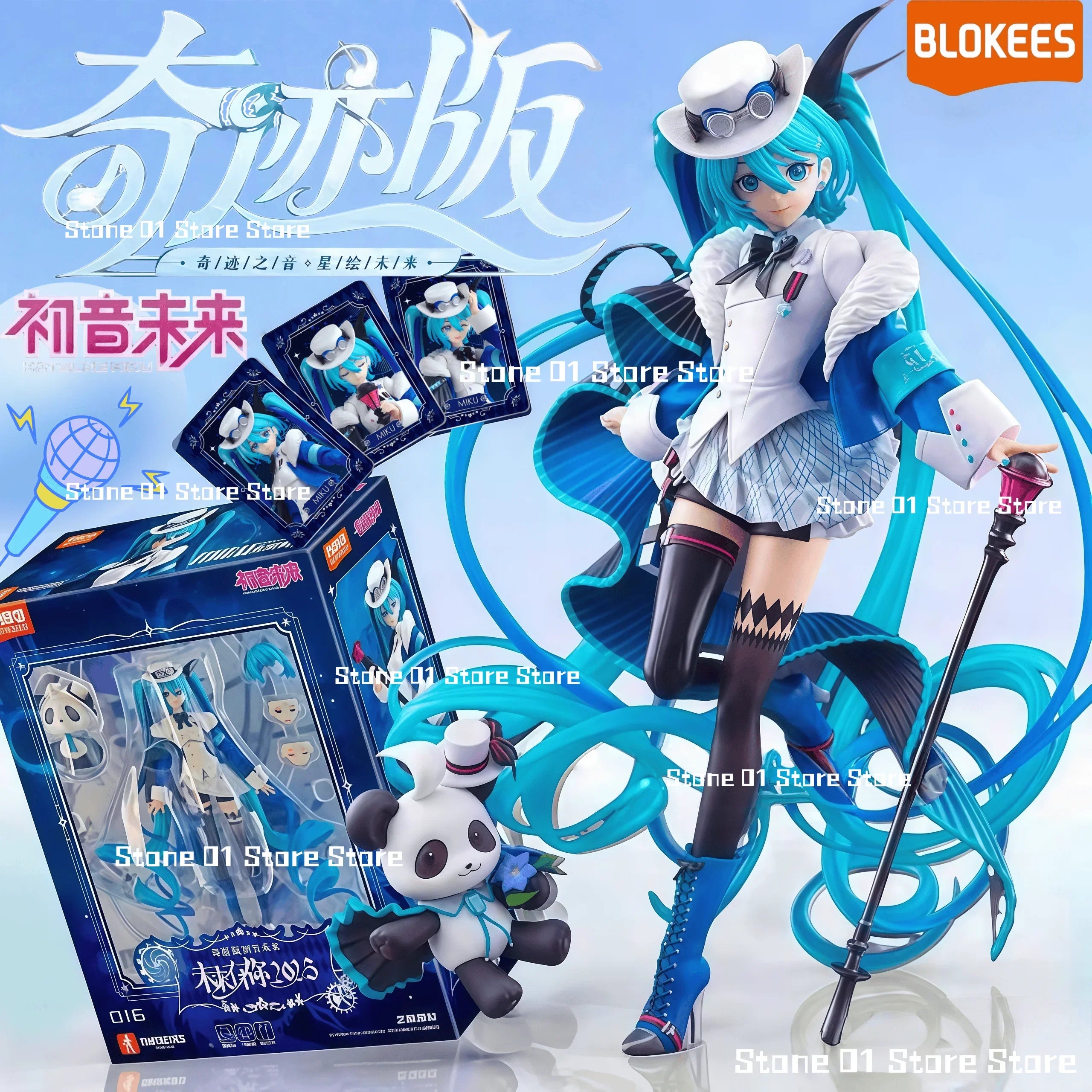 New Blokees Hatsune Miku Fantastics Series Building Block Cartoon Anime Assembly Figurine Ornament Collection Toy Birthday Gift