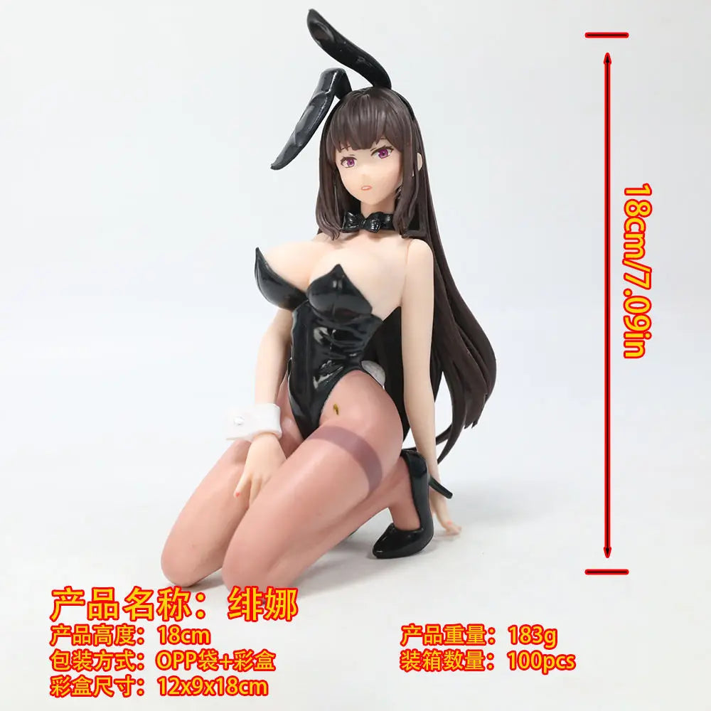 Hot Animation Anime Beautiful Girl Rabbit Girl Fei Na Hand Made Model Toy Desktop Case Ornament Toy Boy Gift