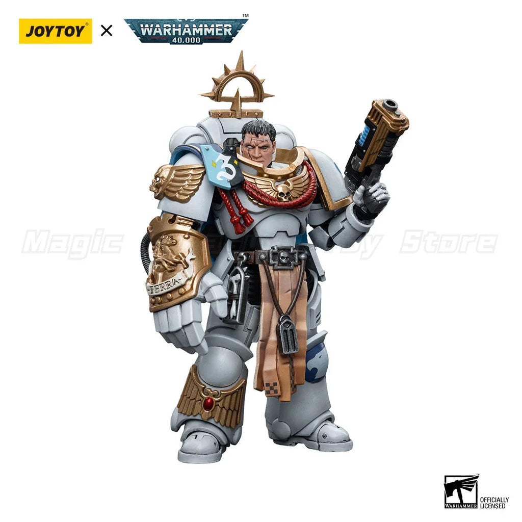【MT】JOYTOY 1/18 Action Figure Warhammer 40K Space Marines White Consuls Captain Messinius Model Toy Gift