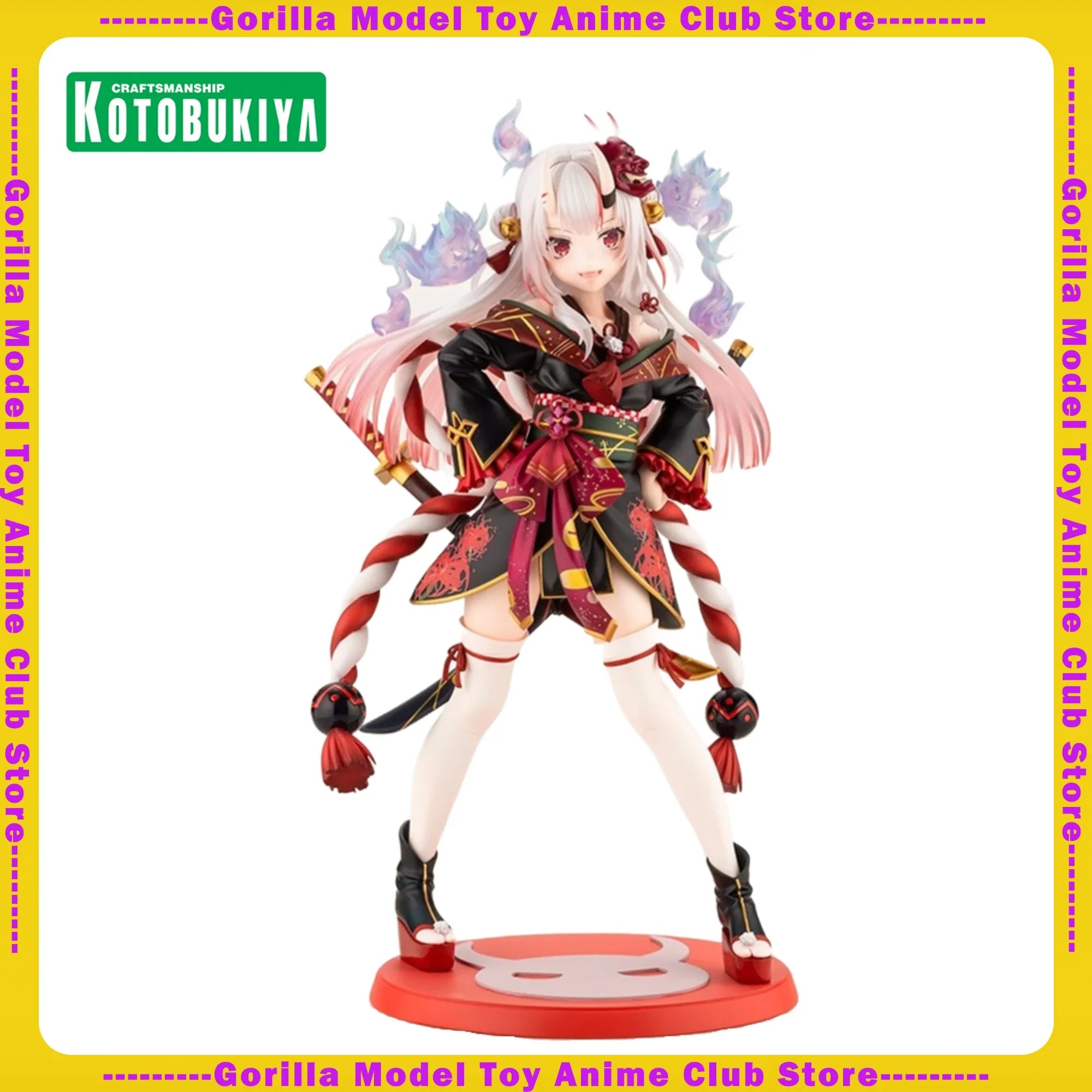 In Stock Original Genuine KOTOBUKIYA Nakiri Ayame hololive Anime Figure Model 245mm Collectible Statue Gift Model Doll Ornament