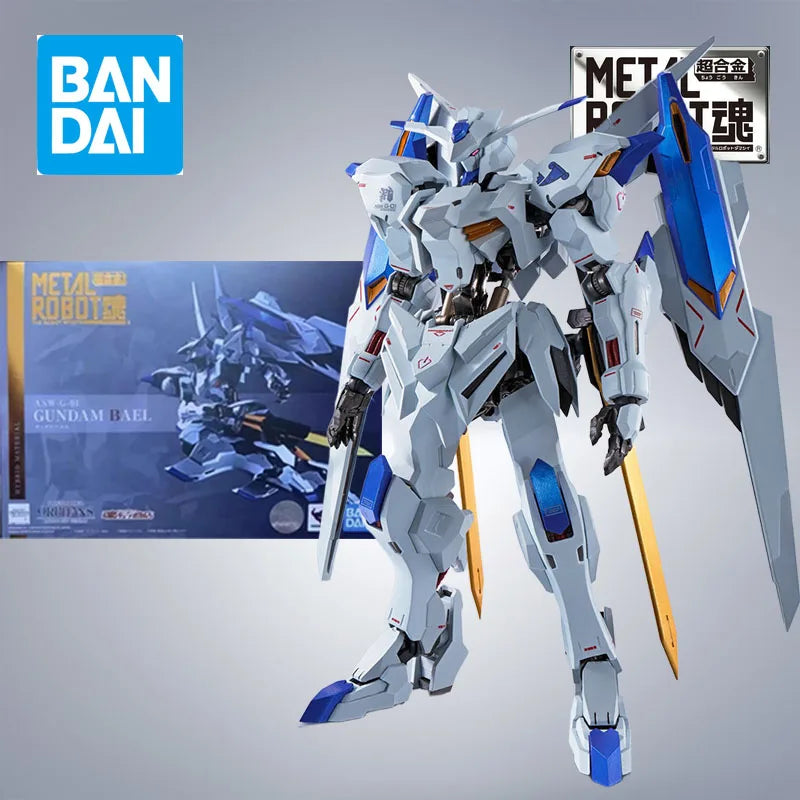 BANDAI Original Model Kit METAL ROBOT Alloy KIMARIS VIDAR GUNDAM BAEL GUNDAM Anime Action Figure Model Toy for Boys