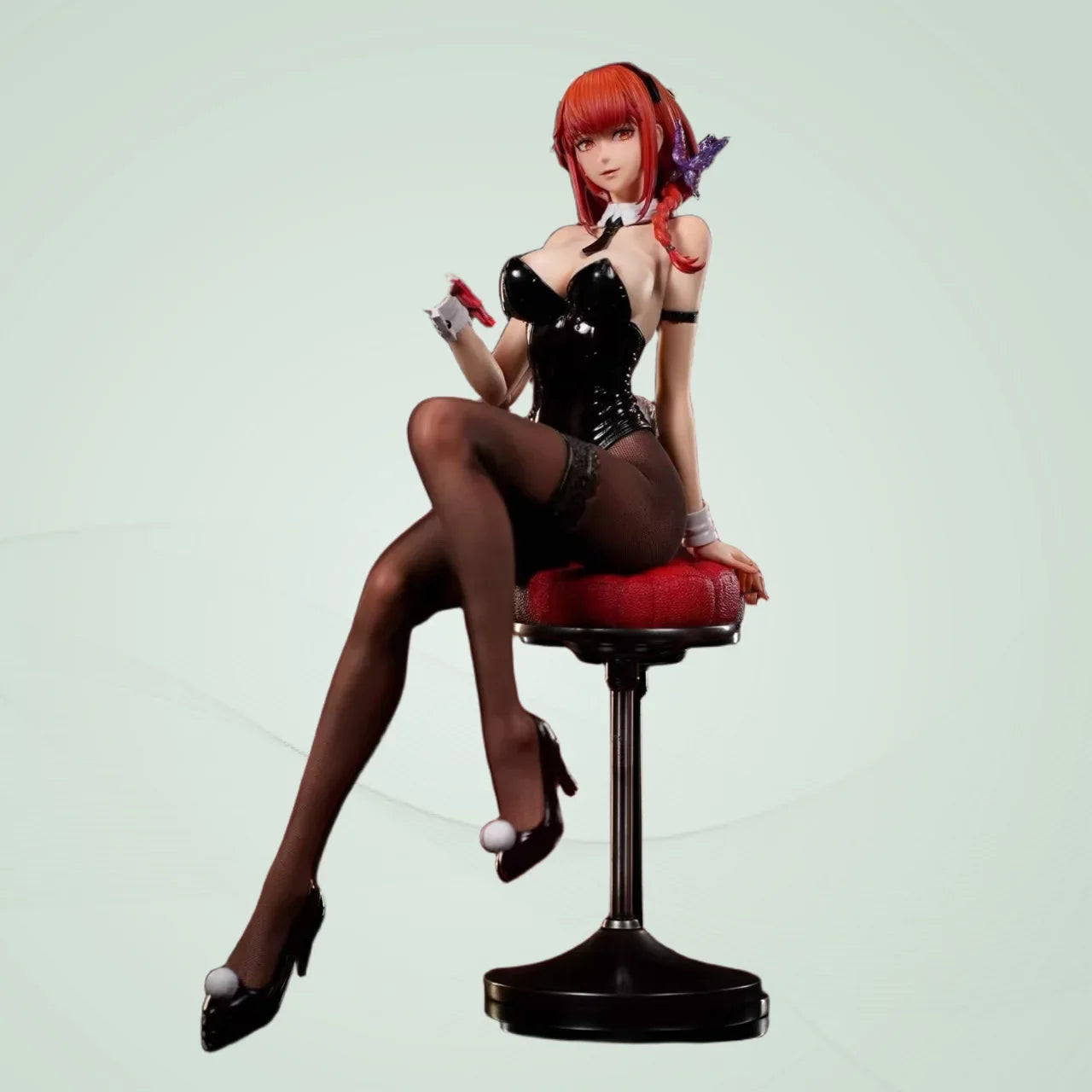 Chainsaw Man Makima Bunny Girl Hand-Made Ornament Action Figure Collectible Toy Second Edition Dominant Demon Animation Model