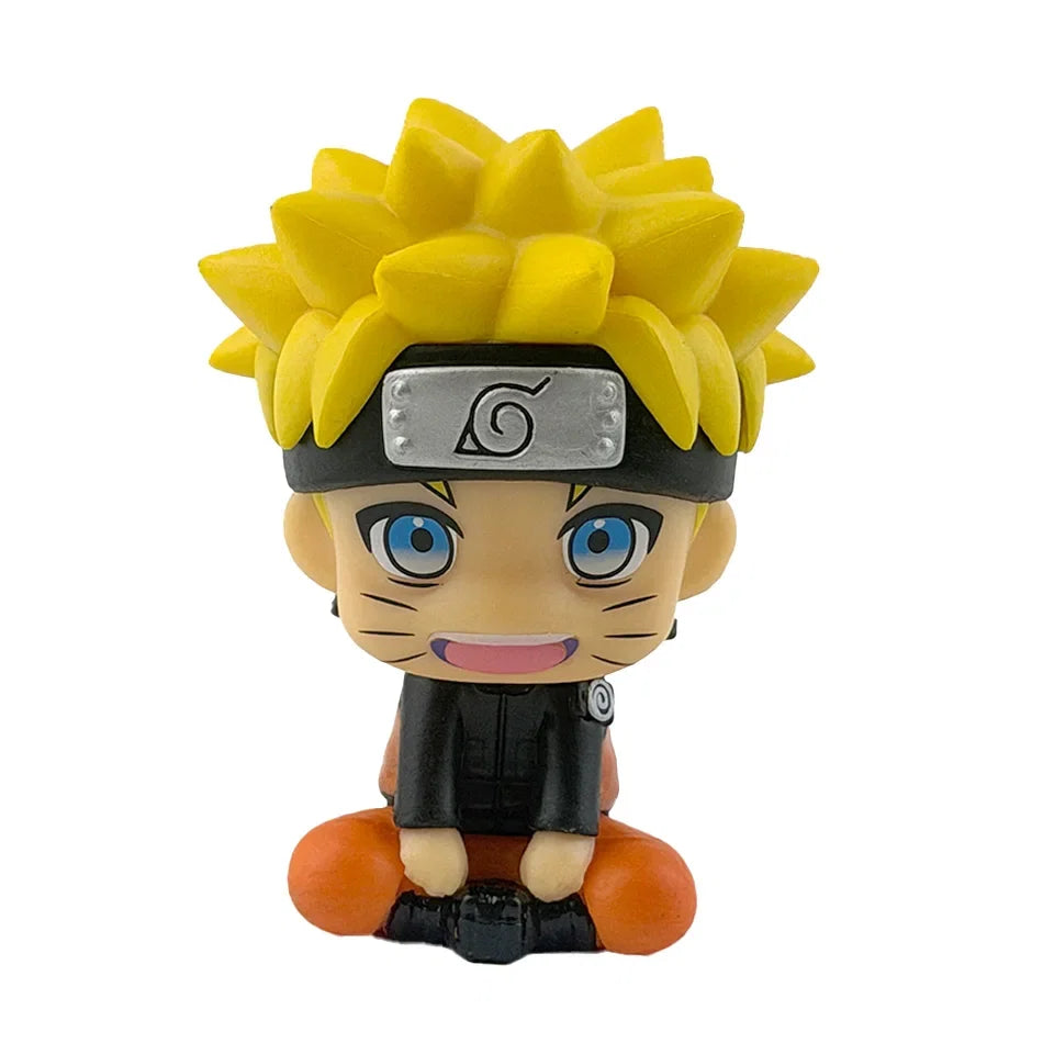 9cm Naruto Anime Figure Naruto Kakashi Action Figure Q Version Kawaii Sasuke Itachi Figurine Car Decoration Collection Model Toy