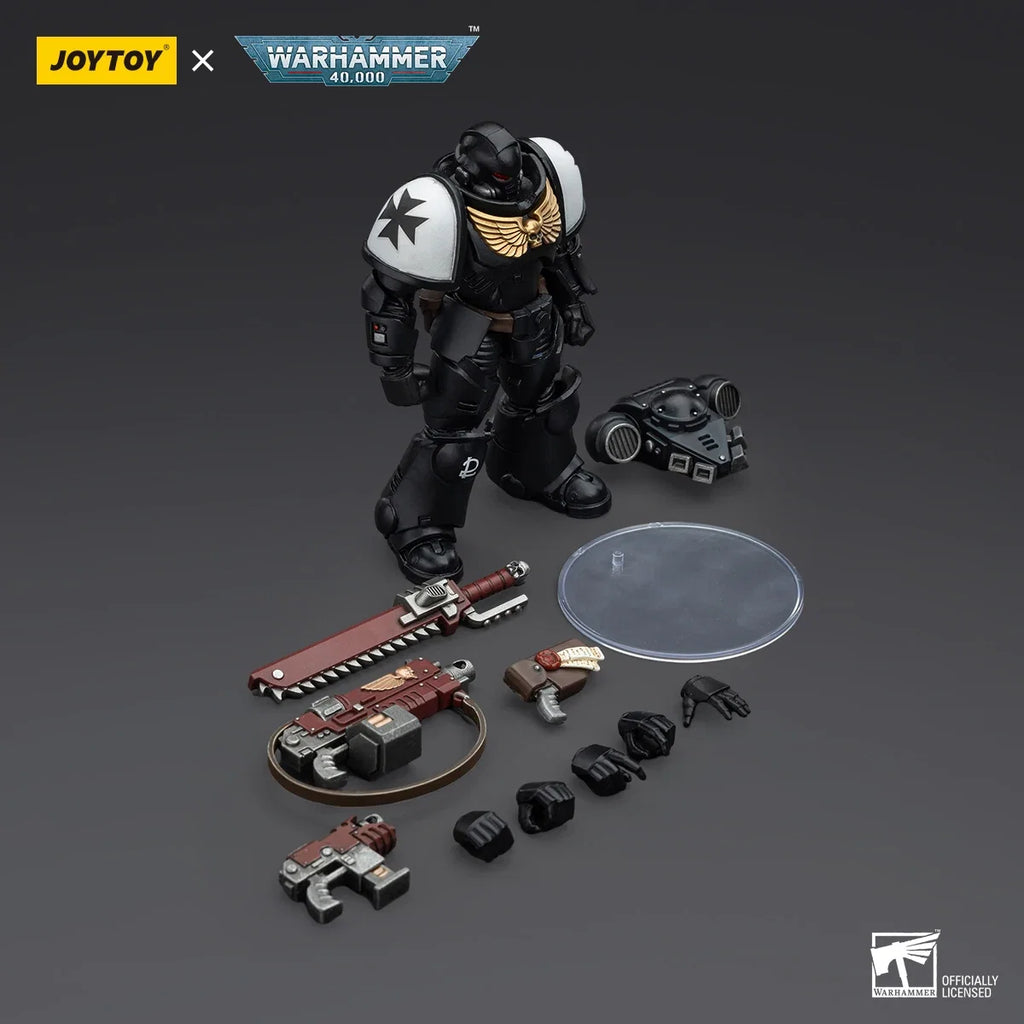 JOYTOY Warhammer 40K Space Marines Figure Black Templars Outriders Brother Valtus Action Figure Joint Movable Figurine Model Toy