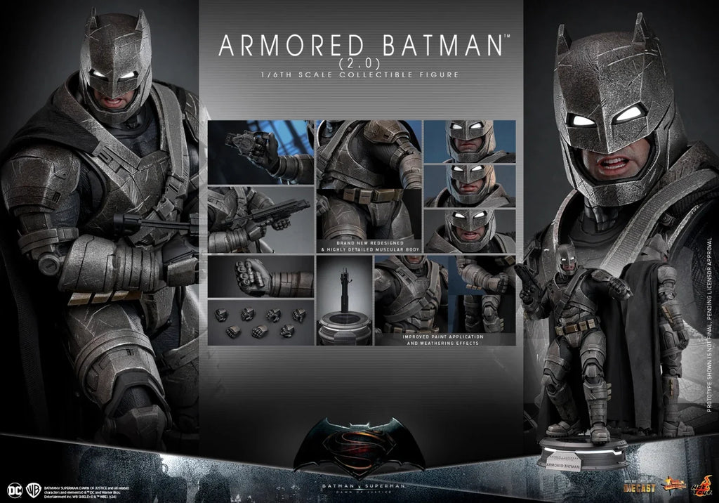 Original In Stock Hottoys Ht 1/6 Bvs Armored Batman 2.0 Mms742 Mms743 Alloy Action Figure Kids Toy Birthday Gifts