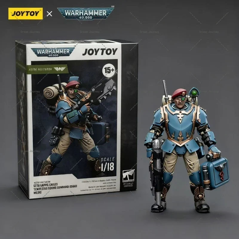JOYTOYWarhammer 40k 1/18  Astra Militarum Tempestus Scions Command Squad 55th Kappic Eagles MedicAction Doll Toy Collection
