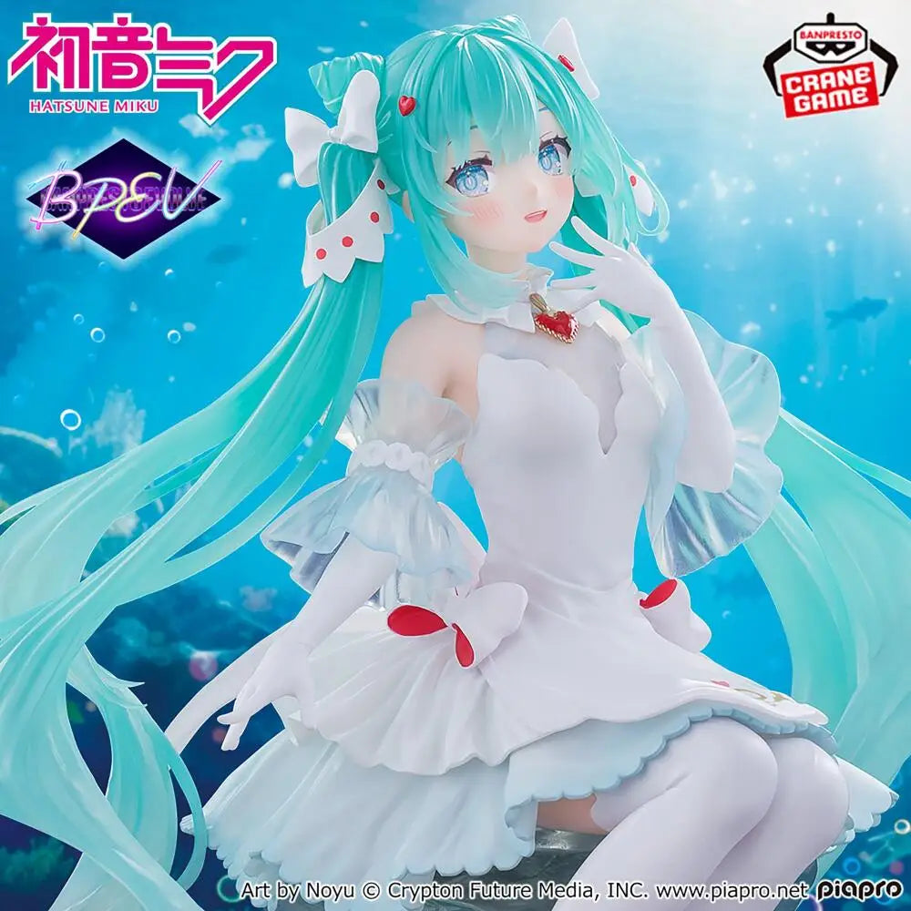 In Stock Genuine BANPRESTO EVOLVE Classical tuning Hatsune Miku Swan Lake Clione BPEV Emerald Gem Figure Anime Model Toy
