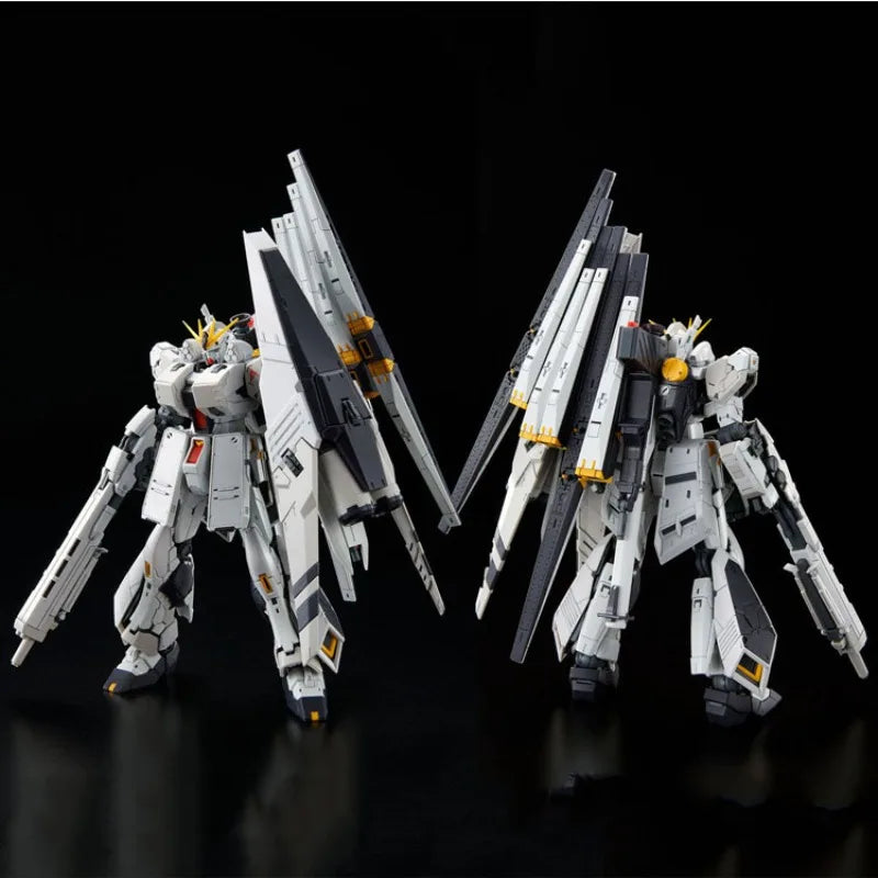 Bandai Genuine RG RX-93 V GUNDAM HWS Anime Action Figure Robot Periphery Collectible Assembly Model Toys Ornaments Gift Children