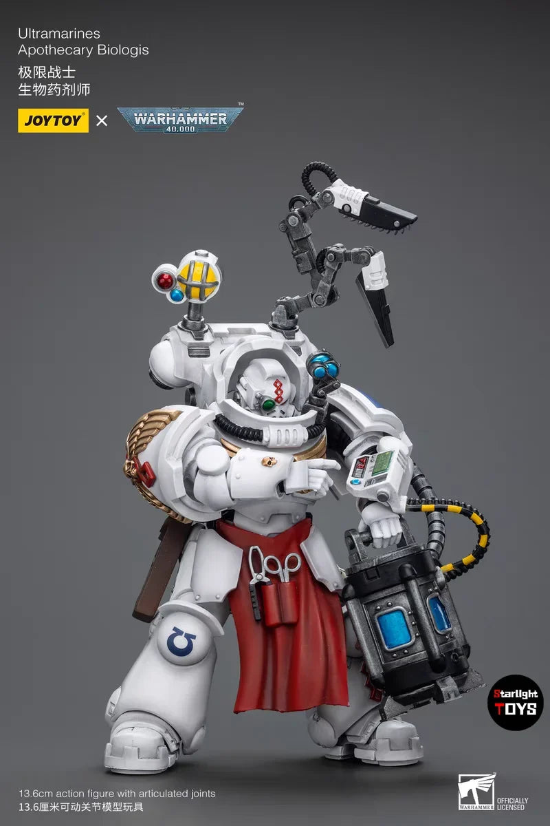 JOYTOY 1/18 Action Figure Warhammer 40K Ultramarines Apothecary Biologis Toys Model Gifts