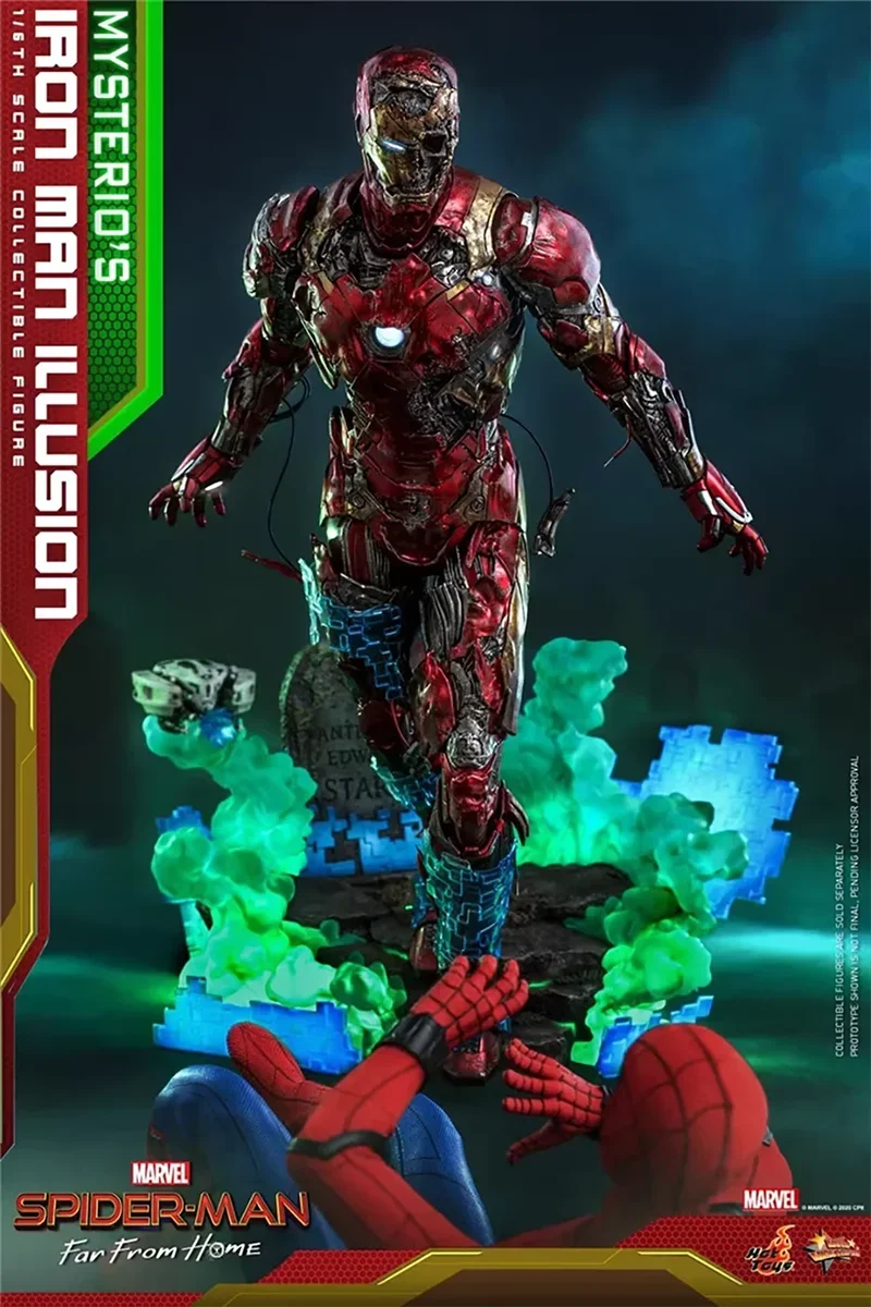 HotToys MMS580 1/6 Spider-Man Far From Home Iron Man Zombie Action Figure Model Toys32cm Collection Scene Ornament Gift