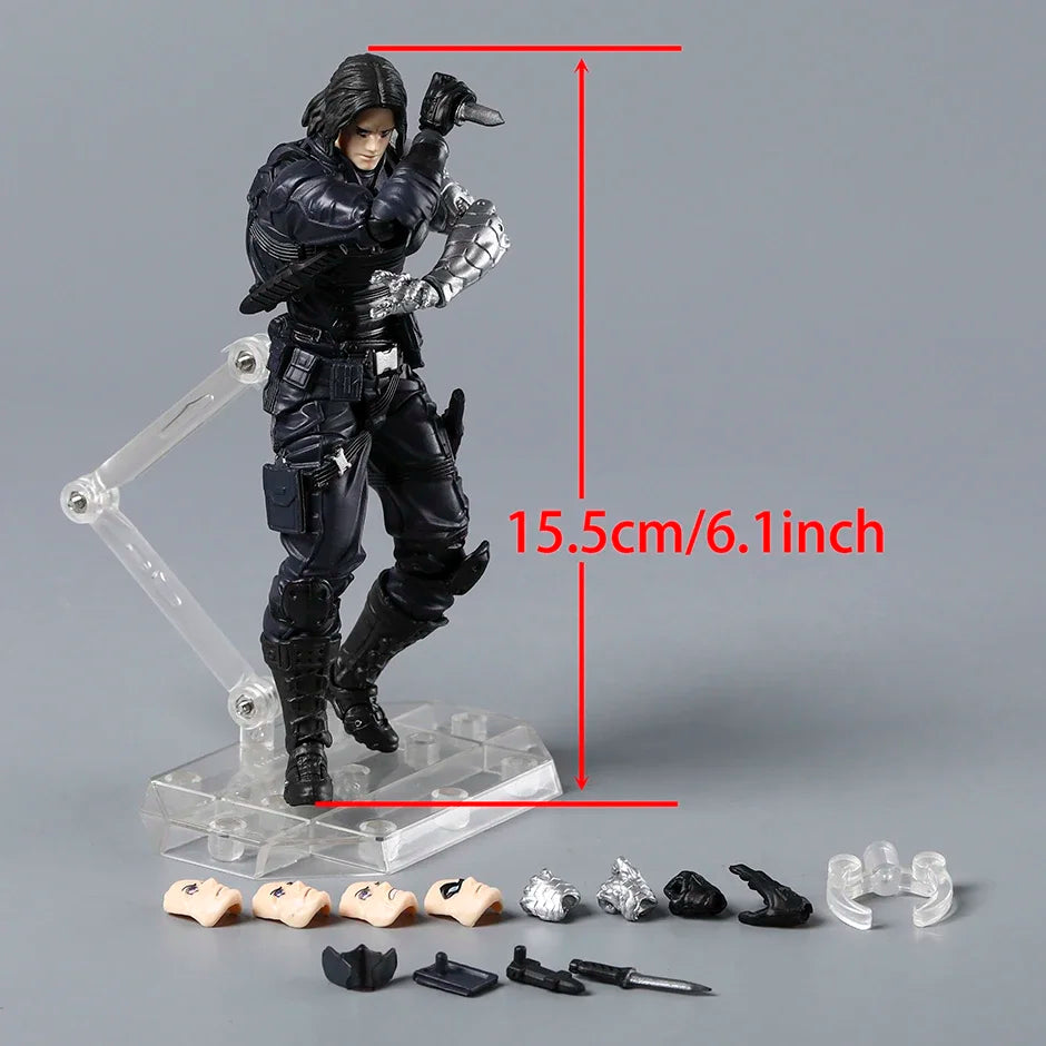 Amazing Yamaguchi Winter Soldier Revoltech Kaiyodo PVC Action Figure Model Toy Colletible Figurine