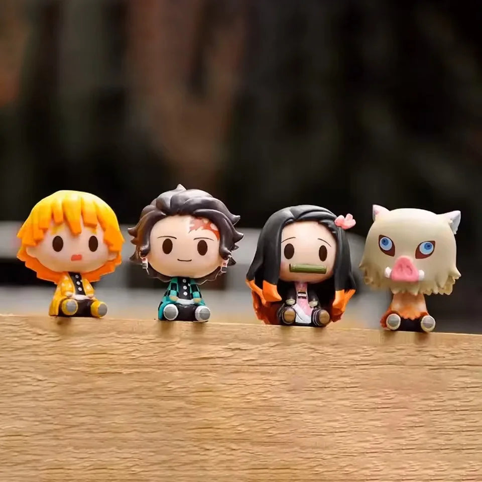 Anime Figure Demon Slayer Figures Kimetsu No Yaiba Doll Tanjiro Zenitsu Figurine Inosuke Warrior Action Figure Model Toys