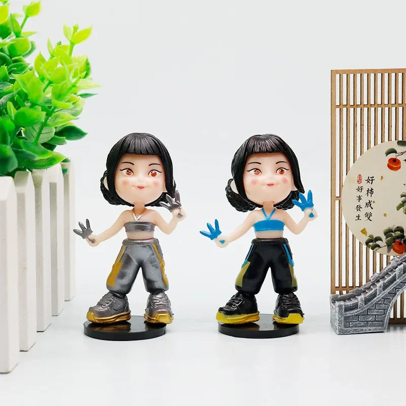 HOT SALE 6pcs/Set Q Version K pop Demon Hunters Action Figure Toy Rumi Mira Zoey Figurine Decor Doll for Fans Christmas Gifts