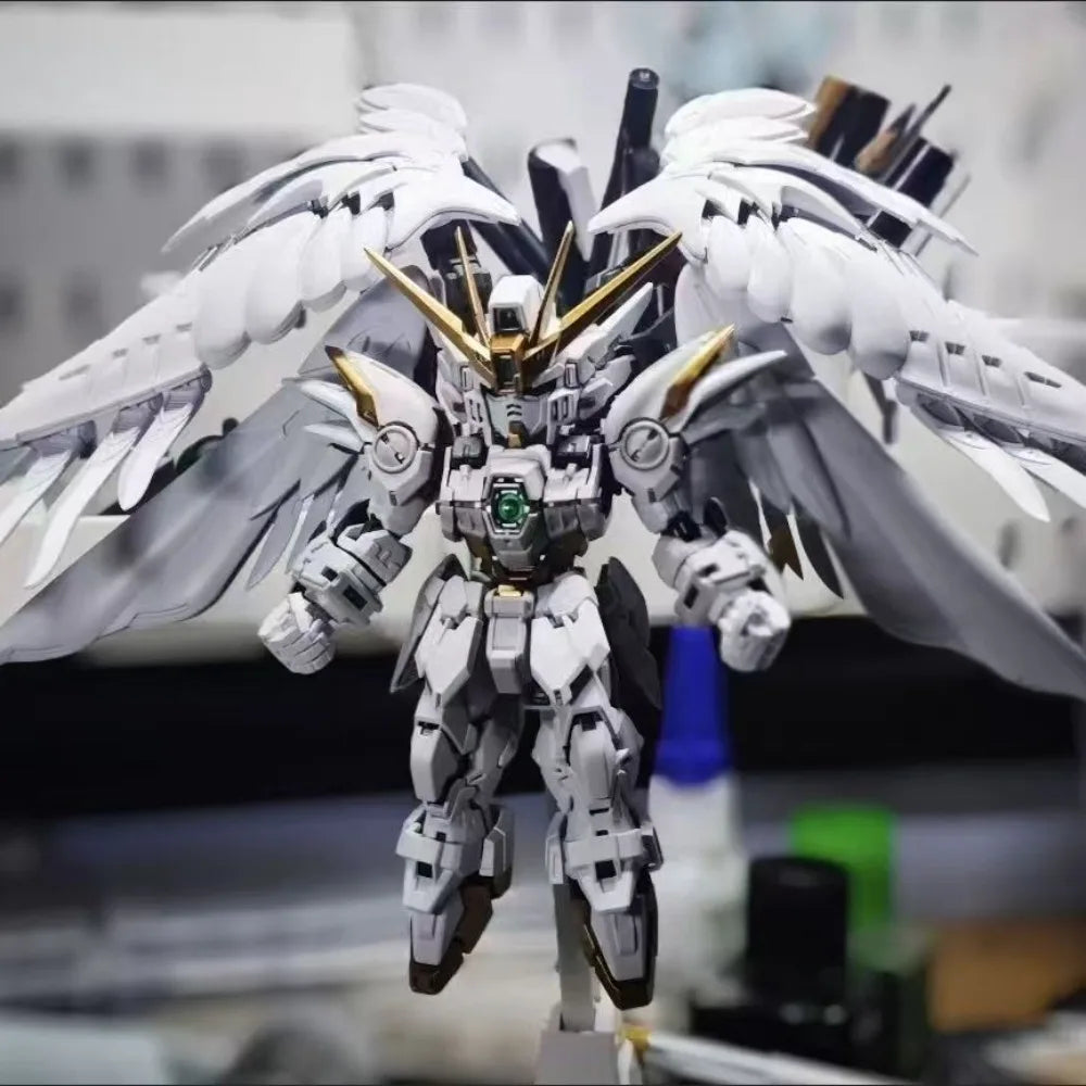 MGSD XXXG-0OWO Wing Fighter Zero EW Actionfigur Modellbausatz Bewegliche Montage Mecha Roboter Sammlerstück für Fans Geschenk