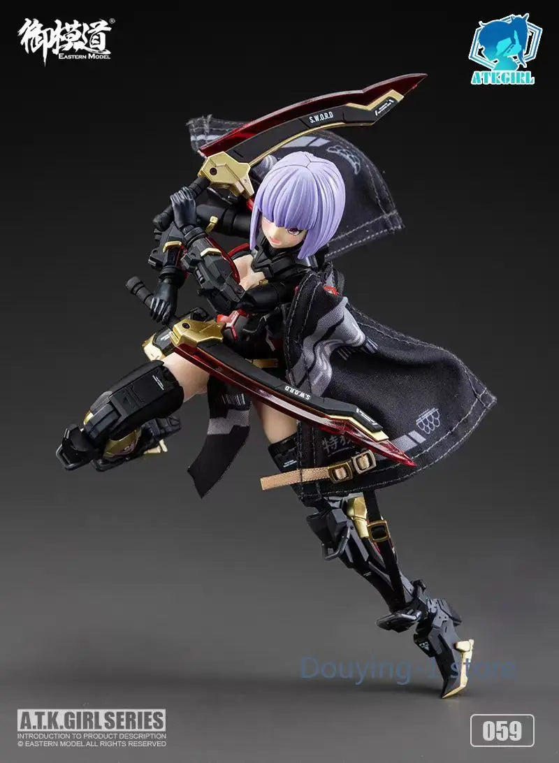 ATKGIRL JW-059 Golden Dynamic Anime Girl Doll Assembly In Stock Model Toy Collection Model Articulated Figure Decorative