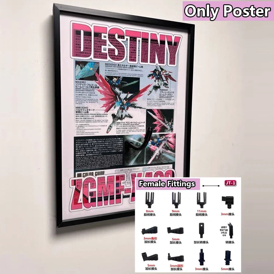 21*30CM Gundam Model Destiny Gundam Assembled Model Painting Wall Art Retro Posters Decorative Paintings For Home
