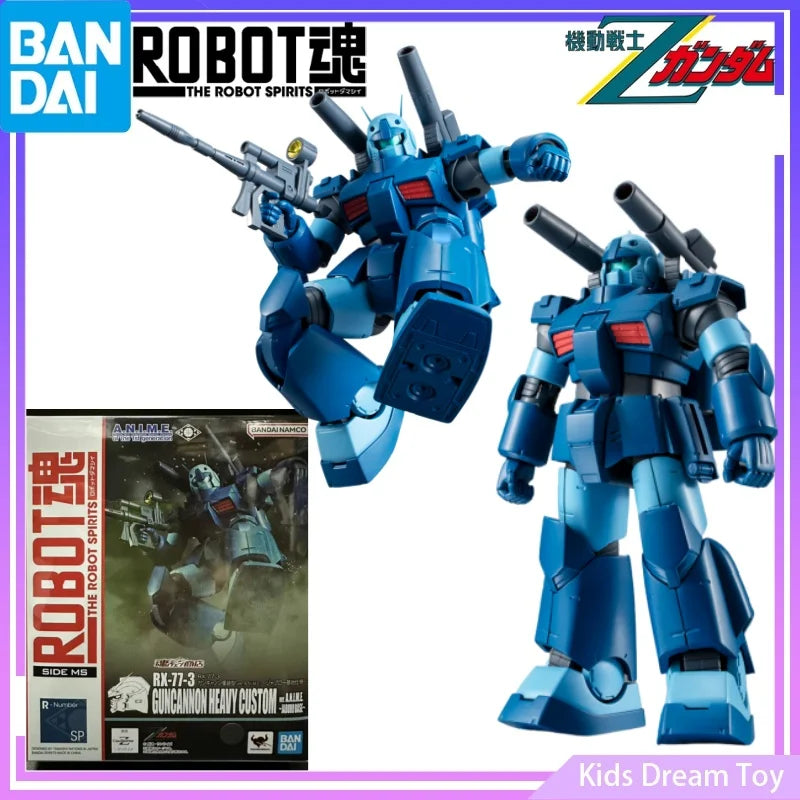 Bandai Stock Original ROBOT SPIRITS RX-77-3 GUNCANNON HEAVY CUSTOM Ver. A.N.I.M.E. -JABURO BASE- Anime Action Figures Toys Model