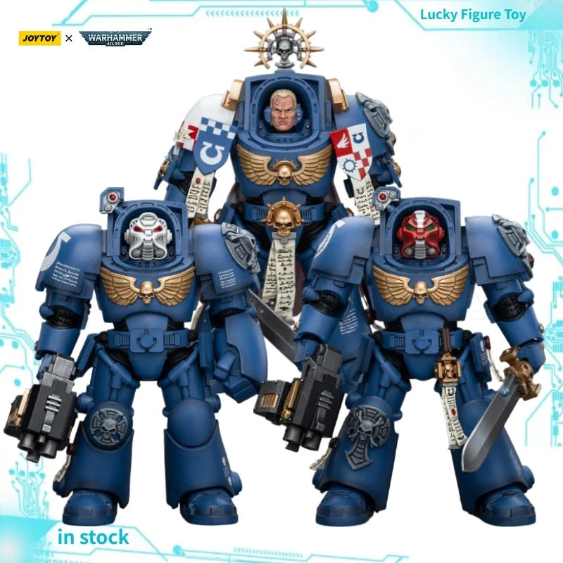 【Original】JOYTOY 1/18 Action Figure Warhammer 40K Ultramarines Terminator Squad Company Commander Model Toy Gift Collection