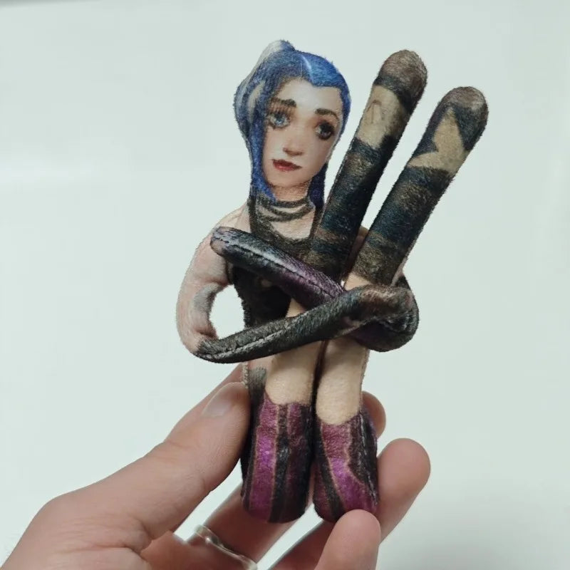 Arcane Jinx Funny Doll Anime Vi Ekko Movable Toy Shapeshift Figure Cartoon Multi-Jointed Mannequin Model Statue Ornaments Gift