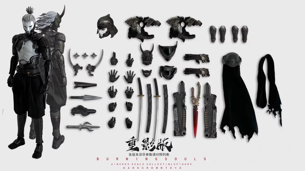 In Stock BURNINGSOULS Movable Model Toys DARKCROWN TOYS Samurai Anime Figure 6 INCHES SCALE Action Figure Collectible Model Toys
